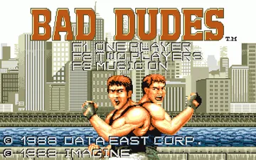 Bad Dudes vs. Dragon Ninja screen shot title